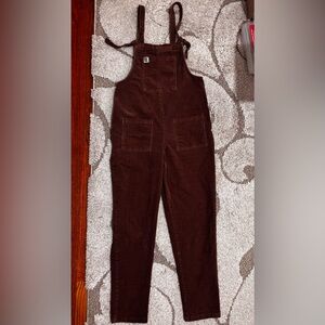 Lucy & Yak Dark Brown Corduroy Dungarees